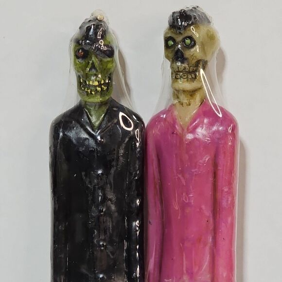 World Market Zombie Taper Candles NEW NOS Creepy Halloween Dinner Party Table - Picture 4 of 11